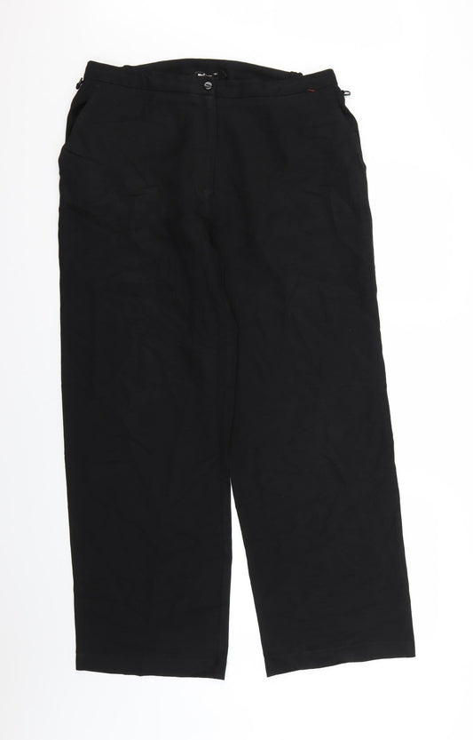 Womens UK Size 16 Preworn Regular Fit  Black Trousers