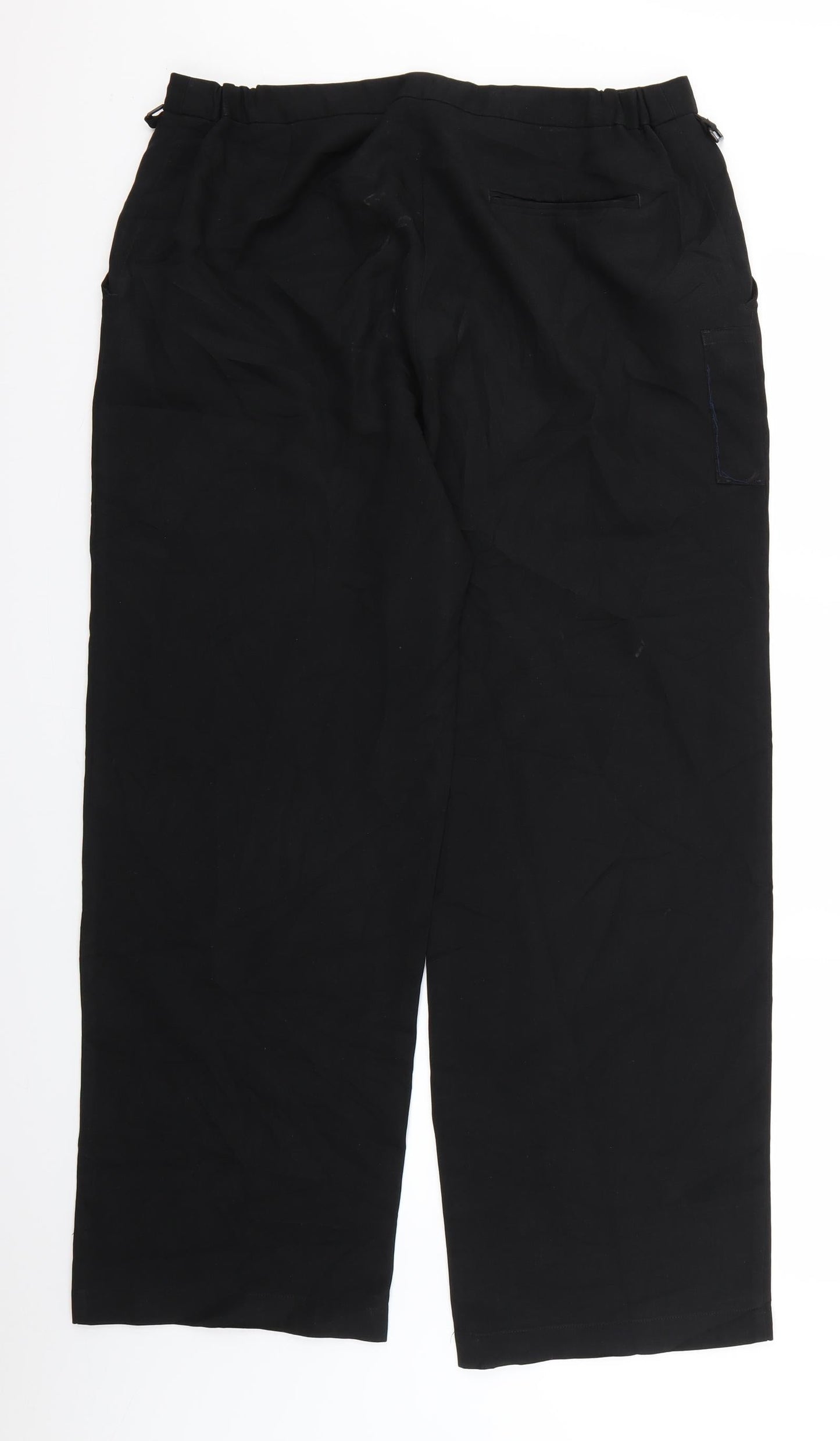 Womens UK Size 16 Preworn Regular Fit  Black Trousers