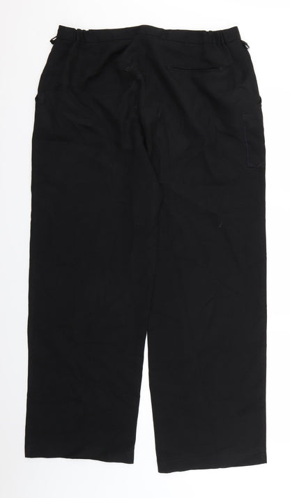 Womens UK Size 16 Preworn Regular Fit  Black Trousers