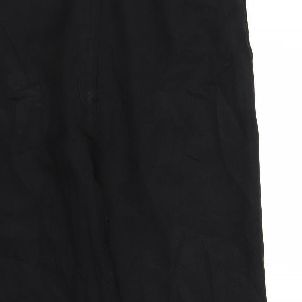 Womens UK Size 16 Preworn Regular Fit  Black Trousers