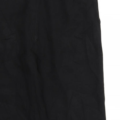 Womens UK Size 16 Preworn Regular Fit  Black Trousers
