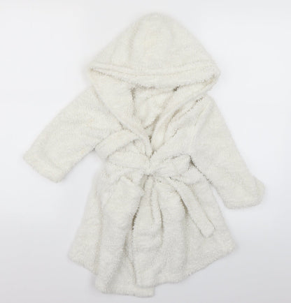 minikidz Girls White Solid  Top Robe Size 2-3 Years