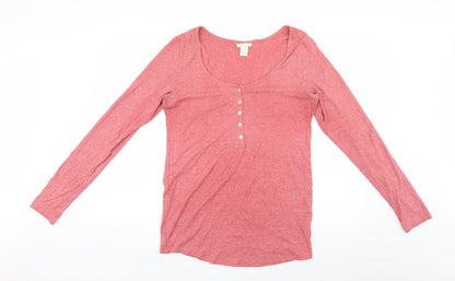 Womens UK Size L H&M Pink Basic Blouse