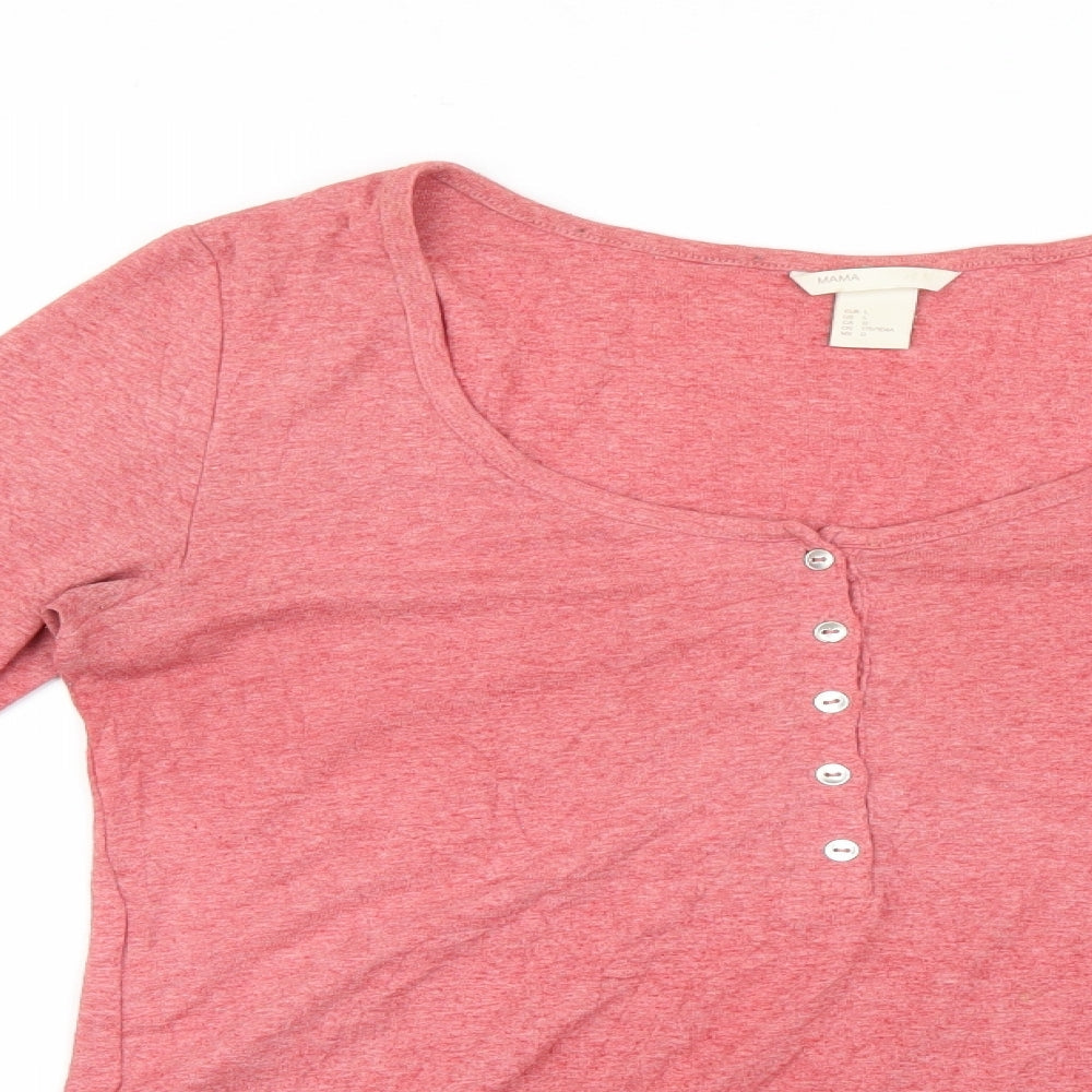 Womens UK Size L H&M Pink Basic Blouse