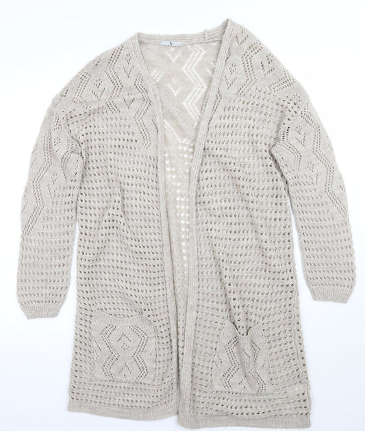 TU Womens Beige   Cardigan Jumper Size M