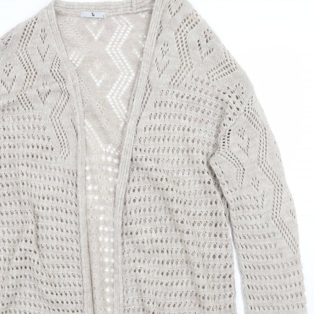 TU Womens Beige   Cardigan Jumper Size M