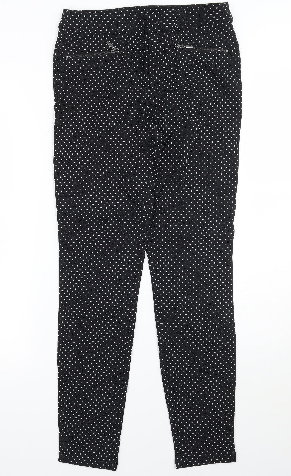 Yessica Womens Black Polka Dot  Trousers  Size 6 L27 in