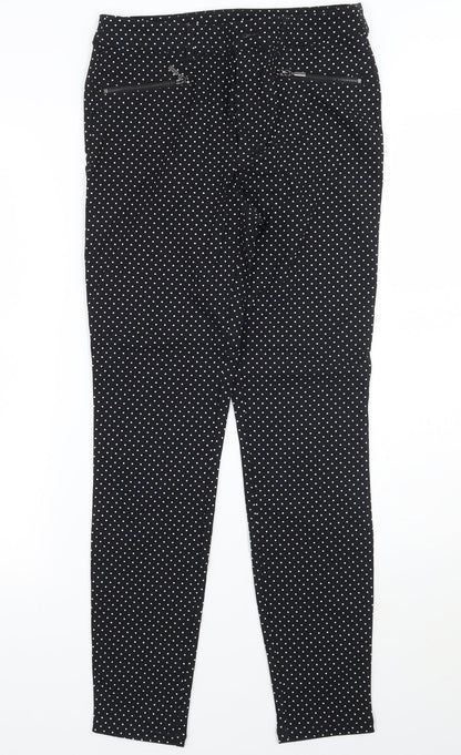 Yessica Womens Black Polka Dot  Trousers  Size 6 L27 in