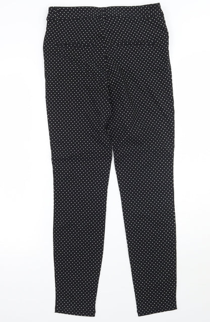 Yessica Womens Black Polka Dot  Trousers  Size 6 L27 in
