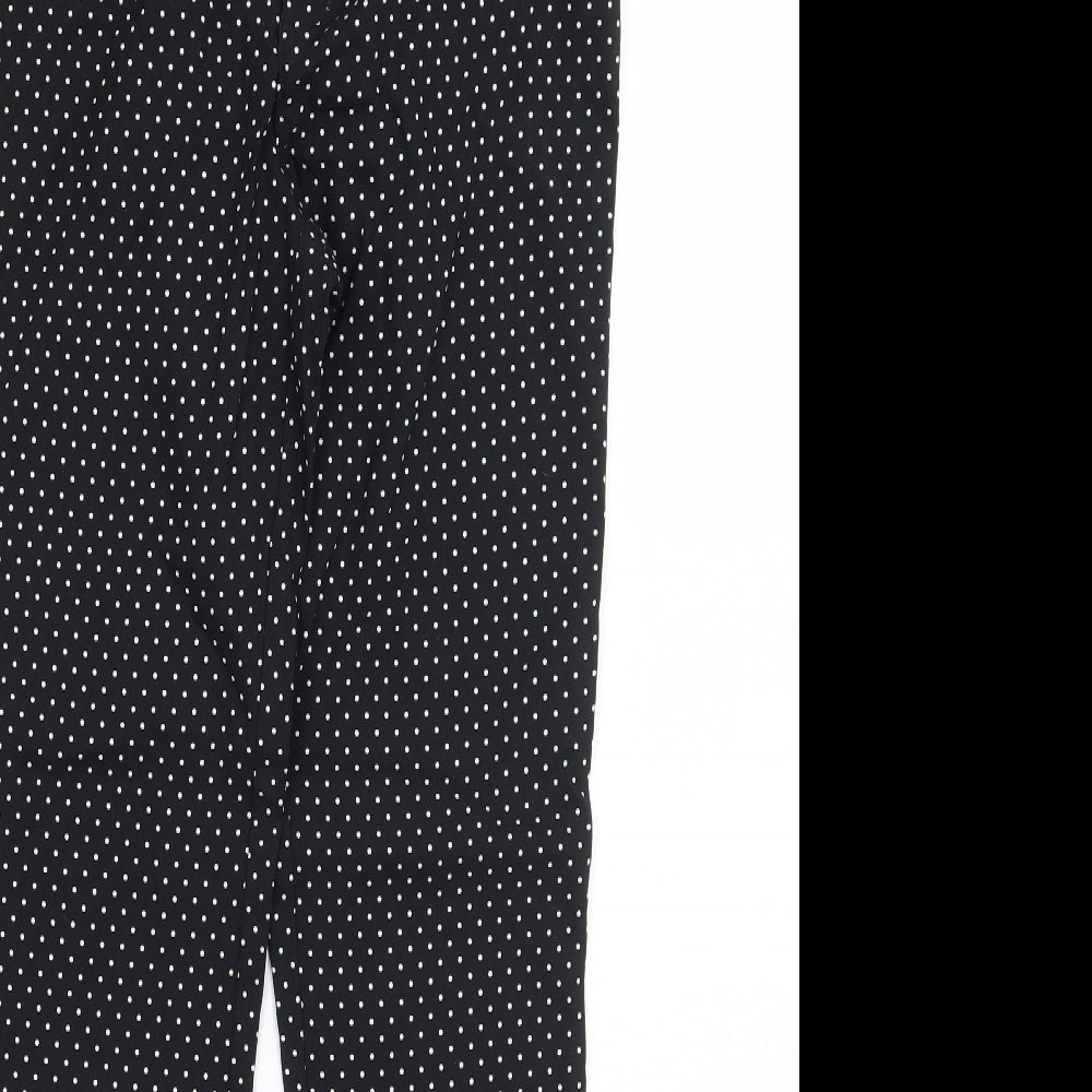 Yessica Womens Black Polka Dot  Trousers  Size 6 L27 in