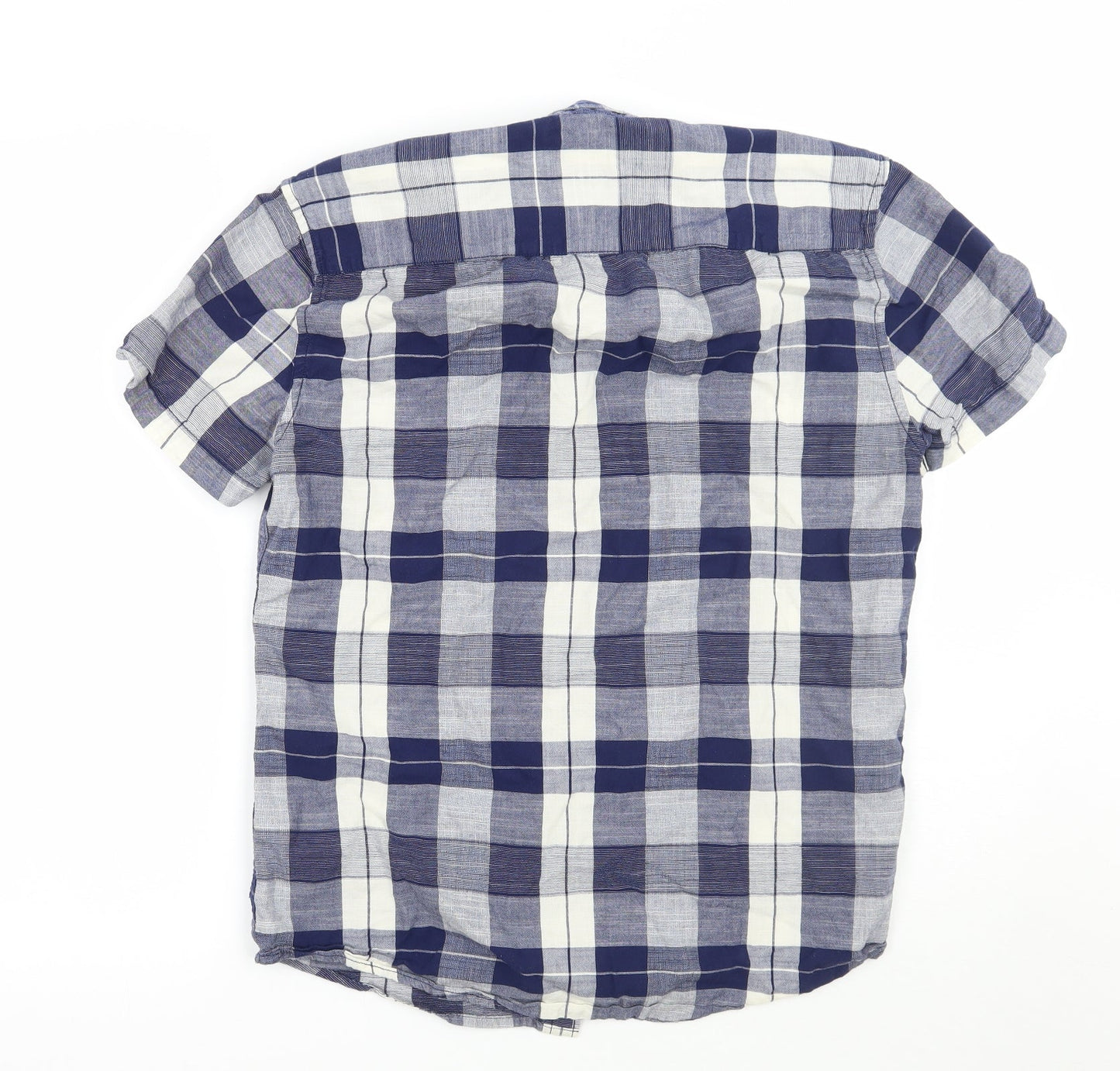 F&F Mens Blue Check   Button-Up Size S