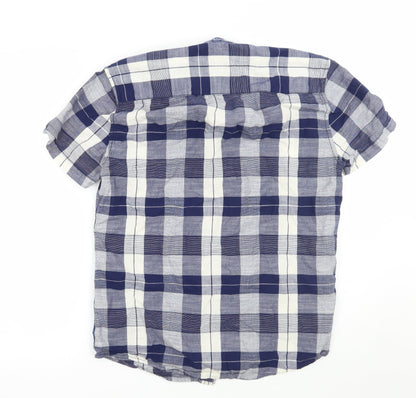 F&F Mens Blue Check   Button-Up Size S