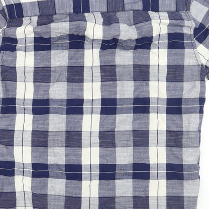 F&F Mens Blue Check   Button-Up Size S