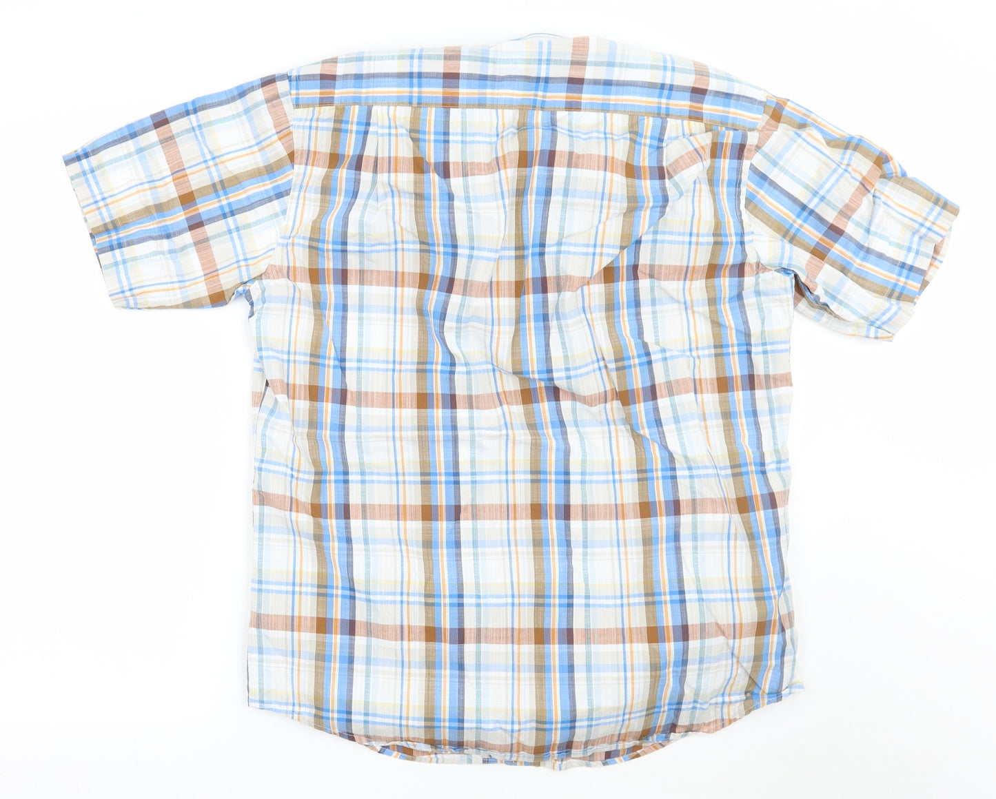 Mens UK Size M Peter England Blue  Button-Up Short Sleeve Casual Shirt