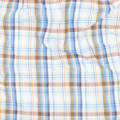 Mens UK Size M Peter England Blue  Button-Up Short Sleeve Casual Shirt