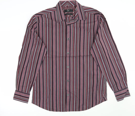 Mens UK Size M NEXT Black  Button-Up Long Sleeve Casual Shirt