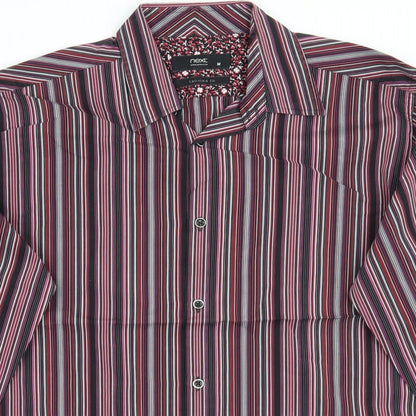 Mens UK Size M NEXT Black  Button-Up Long Sleeve Casual Shirt