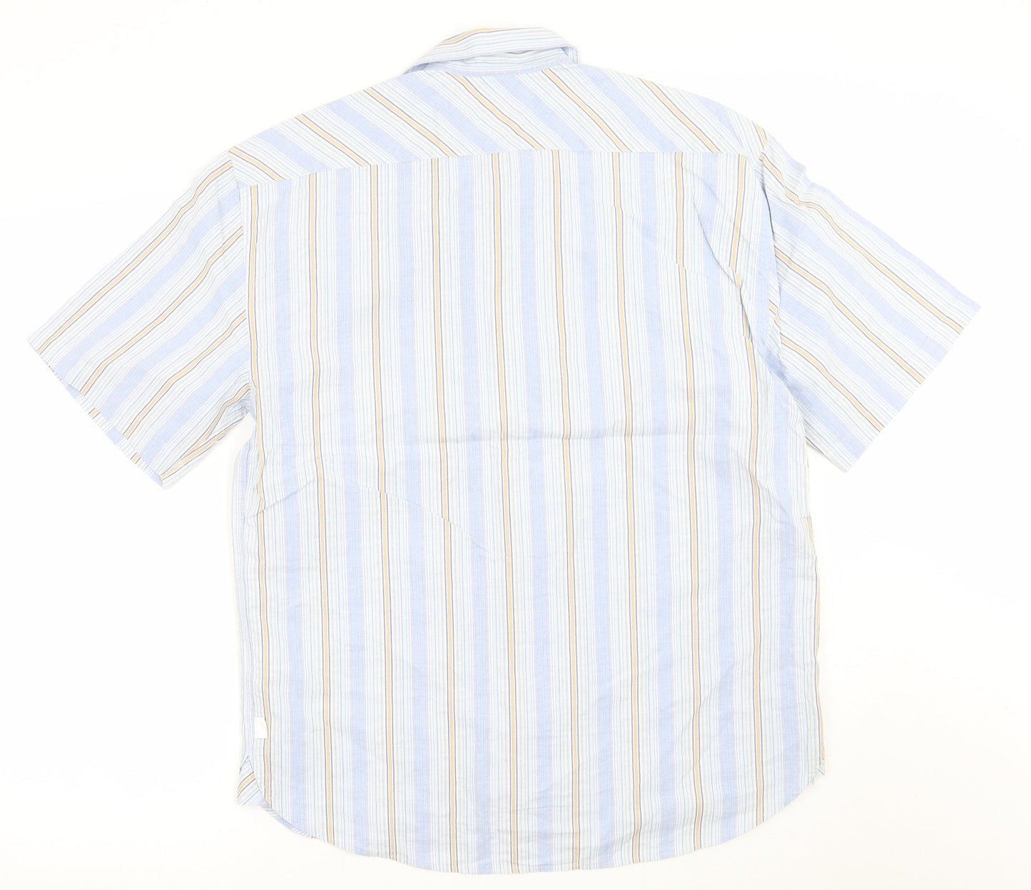 Mens UK Size M NEXT White  Button-Up Short Sleeve Casual Shirt