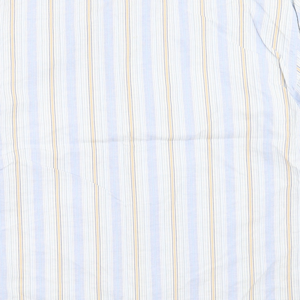 Mens UK Size M NEXT White  Button-Up Short Sleeve Casual Shirt