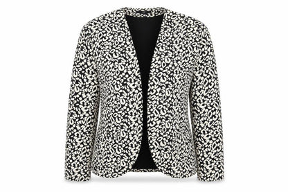 H&M Womens Beige Animal Print  Jacket Blazer Size S