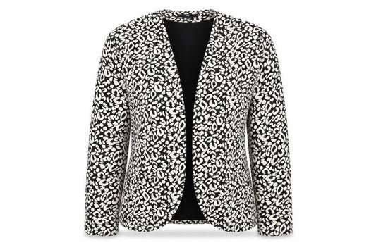 H&M Womens Beige Animal Print  Jacket Blazer Size S