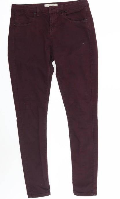 Topshop Womens Purple   Skinny Jeans Size 30 L28 in