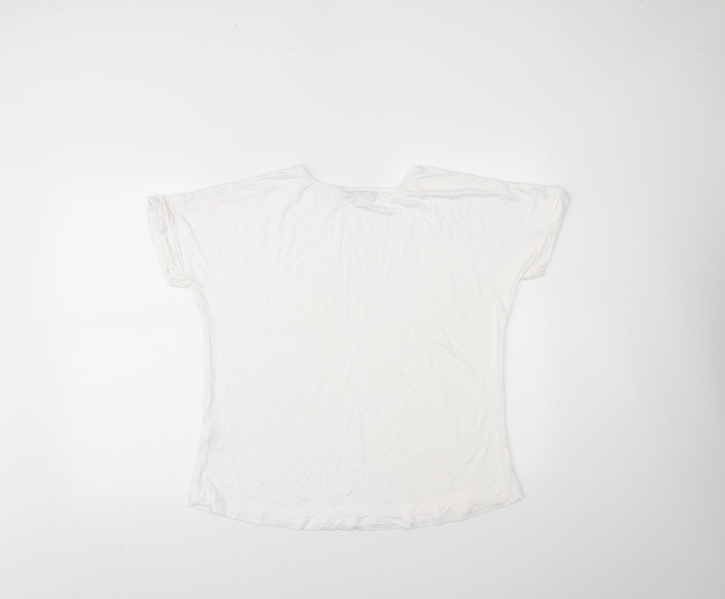 Womens UK Size L Select White Basic T-Shirt