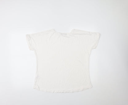 Womens UK Size L Select White Basic T-Shirt