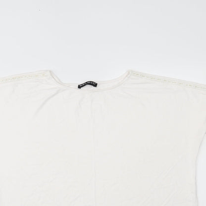 Womens UK Size L Select White Basic T-Shirt