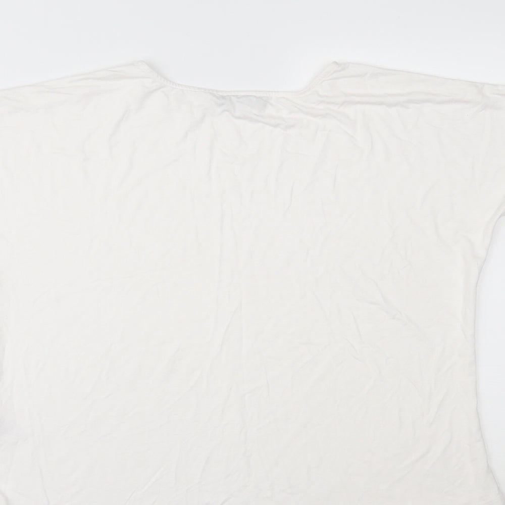 Womens UK Size L Select White Basic T-Shirt