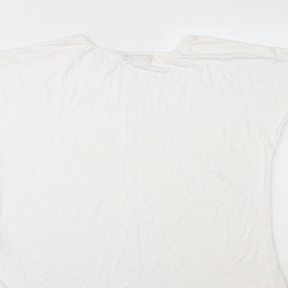 Womens UK Size L Select White Basic T-Shirt