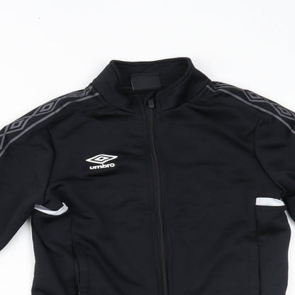 Umbro Boys Black   Jacket  Size M
