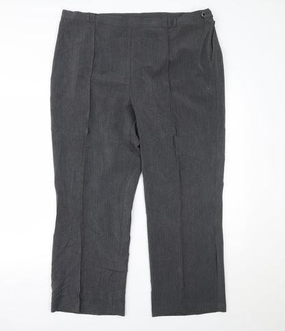 Womens UK Size 22 BM Regular Fit  Grey Trousers