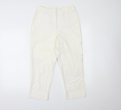 Lakeland Womens Ivory   Cropped Trousers Size 12 L21 in