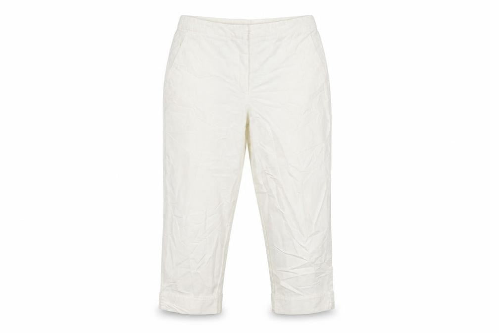 Womens UK Size 12 Lakeland Regular Fit Cropped Ivory Trousers