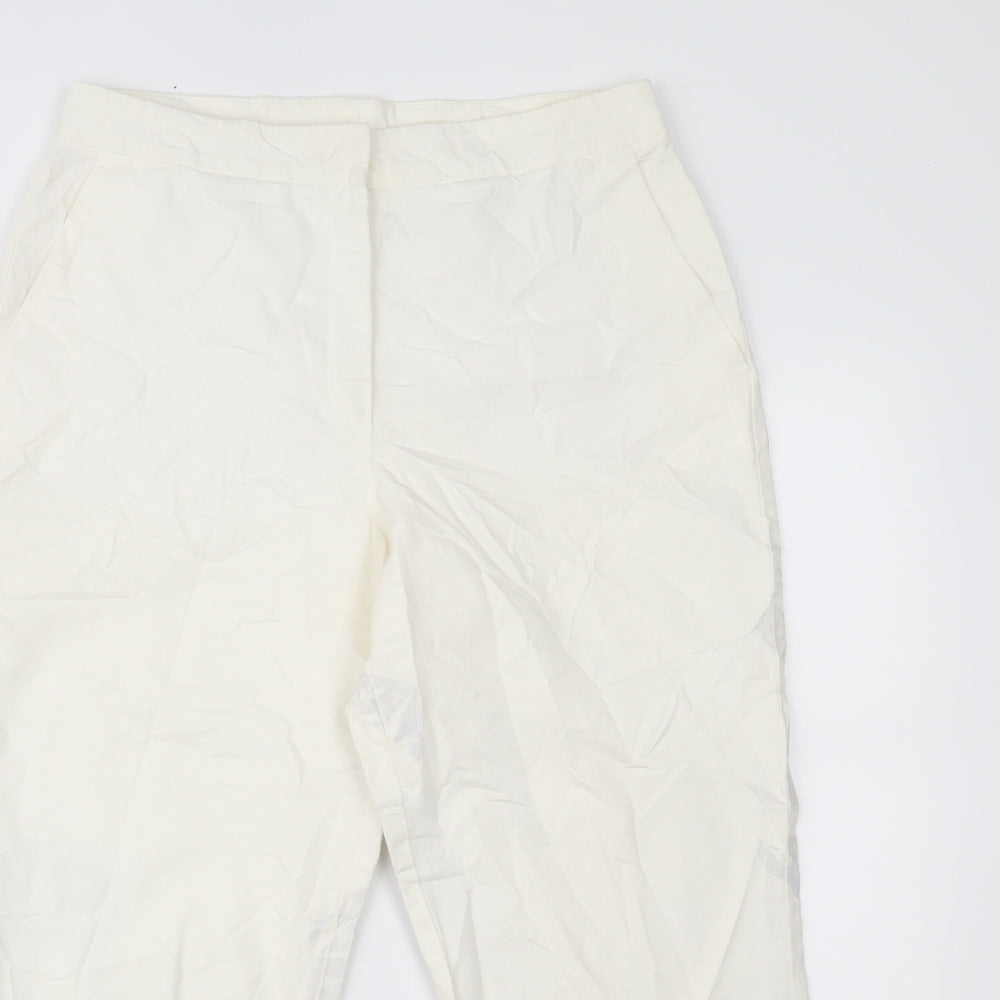 Lakeland Womens Ivory   Cropped Trousers Size 12 L21 in