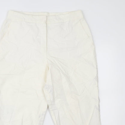 Lakeland Womens Ivory   Cropped Trousers Size 12 L21 in