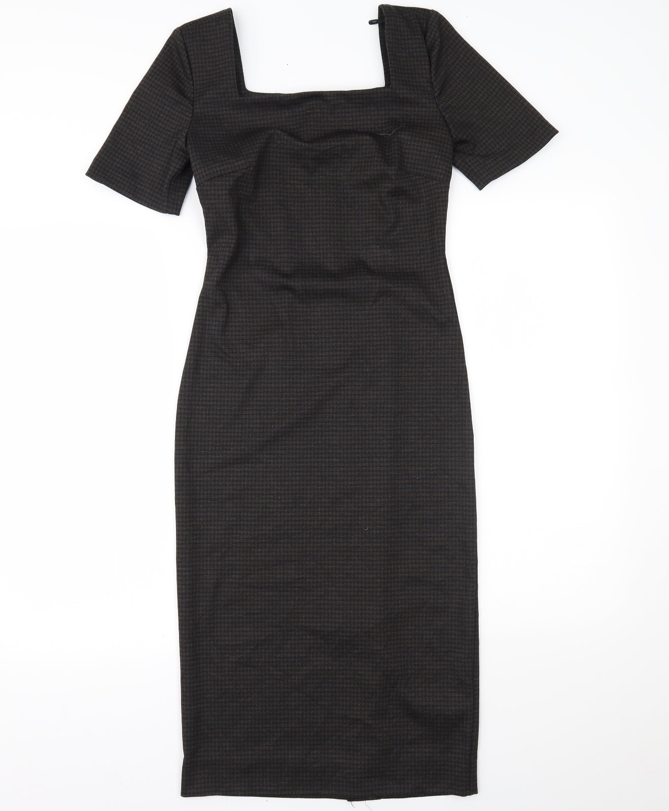 nexr Womens Brown Houndstooth  Pencil Dress  Size 6