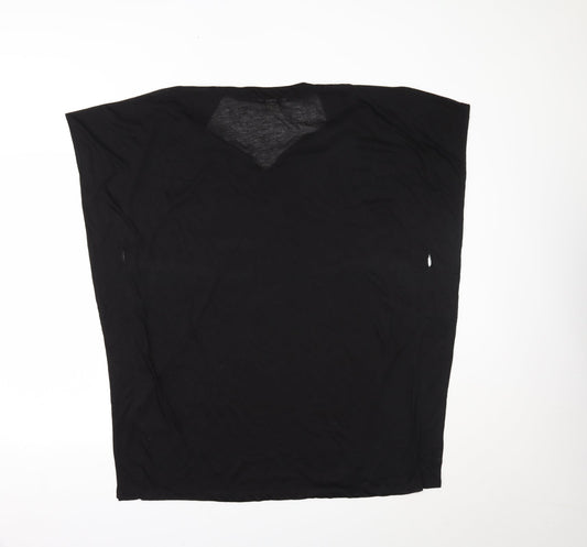 Womens UK Size M H&M Black Basic T-Shirt