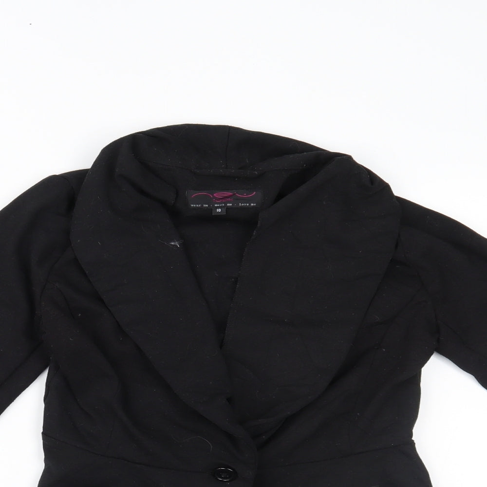 Womens UK Size 10 New Look Black Jacket