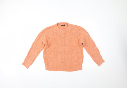 Womens UK Size 10 M&Co Orange Pullover Jumper