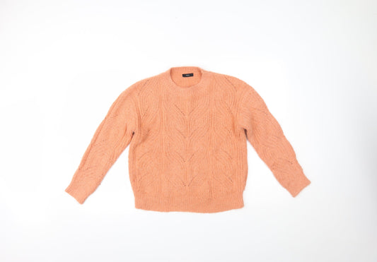 Womens UK Size 10 M&Co Orange Pullover Jumper