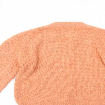 Womens UK Size 10 M&Co Orange Pullover Jumper