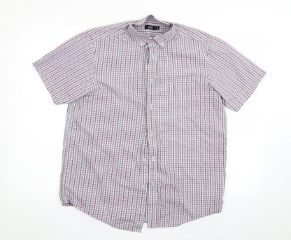Mens UK Size S Florence and Fred Red  Button-Up Short Sleeve Casual Shirt