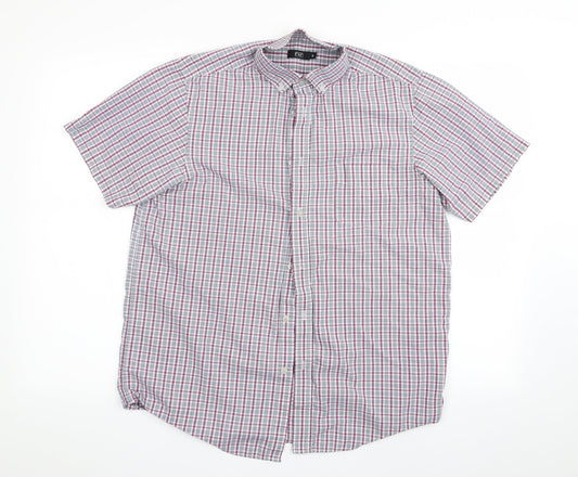 Mens UK Size S Florence and Fred Red  Button-Up Short Sleeve Casual Shirt