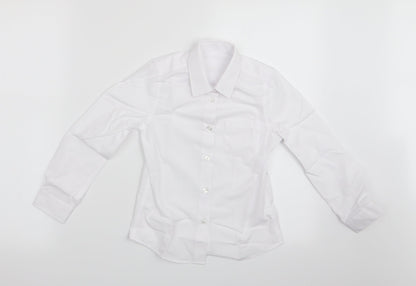 Florence and Fred Boys White   Basic Button-Up Size 6-7 Years  - School Shirt