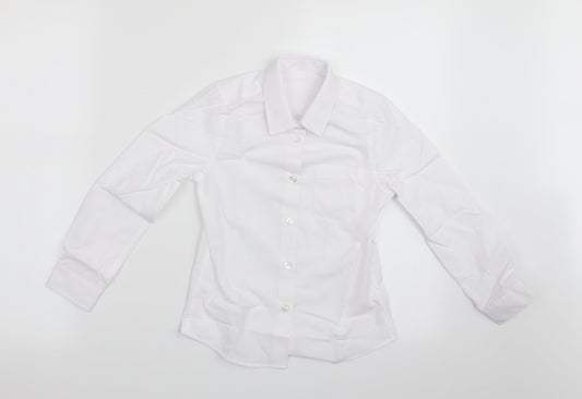 Florence and Fred Boys White   Basic Button-Up Size 6-7 Years  - School Shirt