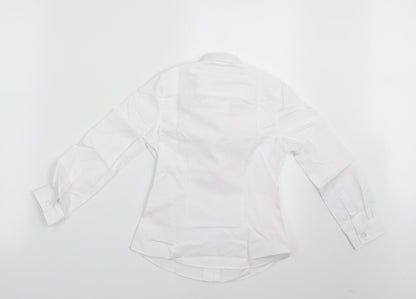 Florence and Fred Boys White   Basic Button-Up Size 6-7 Years  - School Shirt
