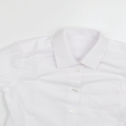 Florence and Fred Boys White   Basic Button-Up Size 6-7 Years  - School Shirt