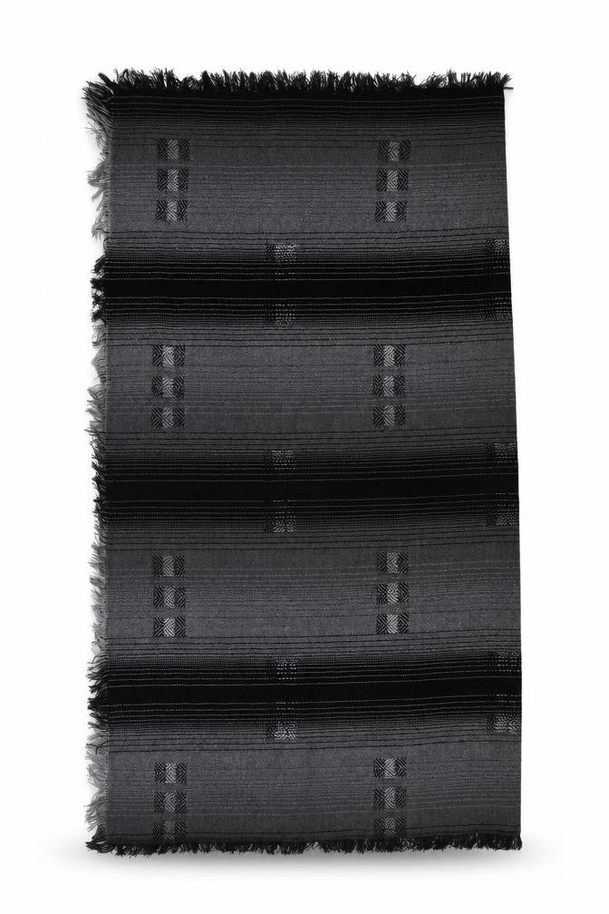 Preworn Womens Black Striped   Shawl/Wrap